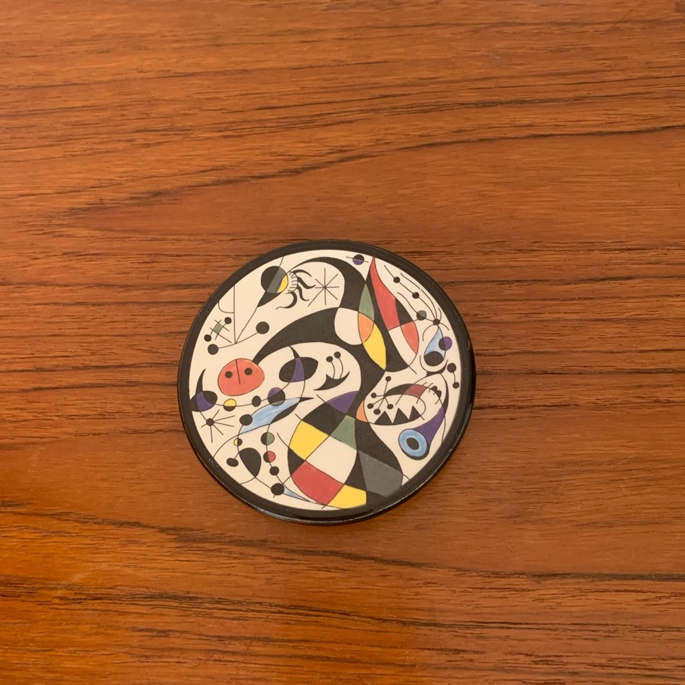 MID - CENTURY SPANISH MODERN ABSTRACT MIRO STYLE HAND PAINTED PLAQUE CERAMAR